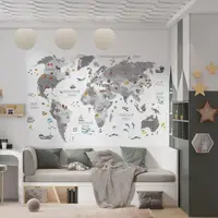 Дитяча інтер'єрна наклейка карта 150х98см 220821551_2