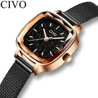 Часы женские CIVO 8102C | Stainless Steel Band Black
