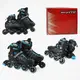 Роликовые коньки 305 L Best Roller колеса PU светящиеся. Black (размер 39-43) (170000)