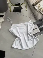 Укорочена майка AO814 Біла Oversize S-L