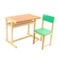 Парта школьная со стулом Игруша, дерево, 32 см. Beige and Green (41971)