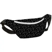 Сумка на пояс бананка Bumbag Музыка, ноты 27x16 см (BB_MUS001_WH)