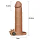 Насадка для увеличения пениса с вибрацией Add 3" Vibrating Penis Sleeve, Brown