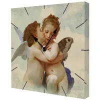 Часы настенные на холсте Амур и Психея 35х35х4,2 см CH_K_14I005
