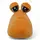 Мягкая игрушка "Инопланетянин Pou (Поу)", 30 см (рудий)