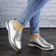 Женские туфли кожанные Fashion Cisco 1927 40 размер 25 см Серебро