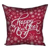 Подушка с принтом габардиновая Happy New Year 50x50 см 5P_17NG095