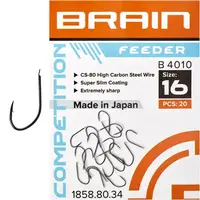 Крючок Brain Feeder B4010 #16 20 шт/уп ц:black nickel