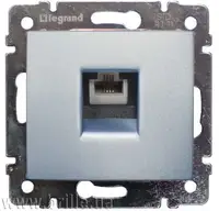 Мех-м роз RJ45 UTP кат 5е 1 вых алюм Валена