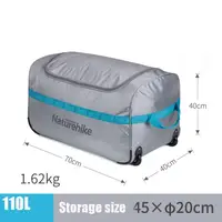 Дорожній баул Naturehike Сamp suitcase A027 110L NH18X027-L Grey