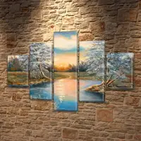Модульные картины на стену на ПВХ ткани, 75x110 см, (30x20-2/55х20-2/75x20)