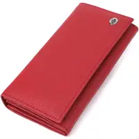 Яскравий вертикальний гаманець із натуральної шкіри ST Leather 23087 Червоний