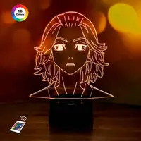 3D ночник "Манджиро Сано" (УВЕЛИЧЕННОЕ ИЗОБРАЖЕНИЕ)+ сетевой адаптер + батарейки (3ААА)  3DTOYSLAMP
