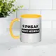 Кружка "Я рибак мені можна", Жёлтый, украинская, Деревянная подарочная коробка с гравировкой, 330 мл