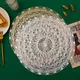 Сервировочная салфетка круглая под горячее, коврик сервировочный серебристый набор 2 шт