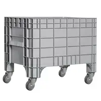 Пластиковый контейнер 930 х 590 х 515 пищевой 270 л с колесами серый Kayalarplastik