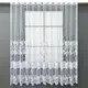 Короткий тюль жаккард, высотой 1,8м. Цвет белый. Код 2007т