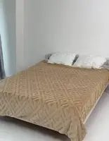 Плед Dushka Home Королівська Шиншила Ромб 21226 200х230 см кава з молоком