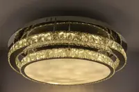 Люстра стельова кришталева LED з пультом 25671 Хром 18х80х80 см.