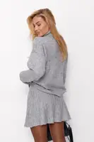 Костюм Tepliy Zy spіdnitsyu-gofre-svitlo-siria color, m