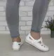 Белые летние женские туфли на застежке-липучке белый