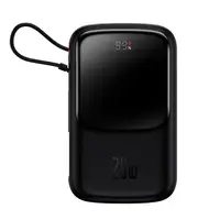 УМБ BASEUS Qpow Pro Digital Display Fast Charge Power Bank (With Lightning Cable) 10000mAh |USB/Type-C/Lightning, 20W/5A, PD/QC|