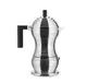 Гейзерная кофеварка 150 мл Alessi Pulcina на 3 чашки с черной ручкой