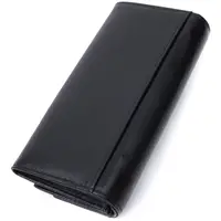 Жіночий шкіряний гаманець для карток купюр та монет ST Leather 22696 Чорний