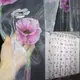 Тюль органза с крупным цветочным принтом "Маки" Цвет белый с малиновым Код 897т