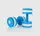 Гантели для аквафитнеса Speedo AQUA DUMBELL AU голубой ADU OSFM