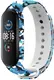 Ремешок UWatch TPU Replacement Print Design Wrist Strap  for Mi Band 5/6/7 Military Blue