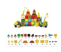 Конструктор Magnetic Tiles, 90 деталей, магнитный. Multicolor (163317)