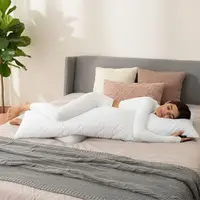Подушка для тіла сну відпочинку NORDIC COMFORT+ 40х140 см IDEIA антиалергенна довга біла холлофайбер з блискавкою