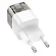 Адаптер сетевой HOCO Platinum dual-port C131A |1USB/1Type-C, 30W/3A, PD/QC|
