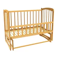Кроватка деревянная Комета, маятник, откидной бортик. Brown (80598)