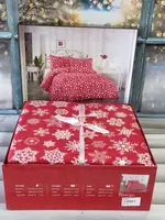 Новогоднее Постельное белье Фланель Belizza Christmas Draw Red Семейный