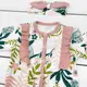 Стильный человечек детский с рюшами и повязкой Monstera