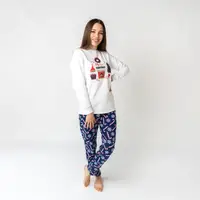 Женская пижама с начесом с новогодним принтом Merry Christmas
