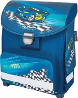 Школьный ранец Herlitz Super Racer синий с машинкой