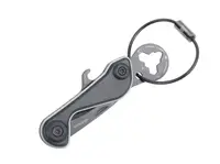 Мини-инструмент Troika PARCEL CUT-CART, с 9 функциями, карабин, титан