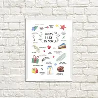 Постер в рамке Things I like in you 15x21 см, A5 (WMT5_19L017)