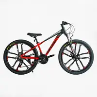 Велосипед спортивный 26" Corso SPIDER, рама алюминиевая 13", оборудование Shimano 21 скорость, собран на 75%. Red (137796)