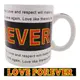 Кружка LOVE FOREVER 600мл белый с черным