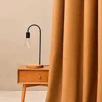 Ткань портьерная однотонная Naturel  V-107 горчица