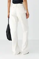 Джинсі Wide Leg із акцентними швами - молочний колір, 36р.