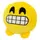 Мягкая игрушка "Смайлик Emoji Зубастик"