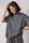Жіноча футболка oversize з написом - сірий цвет, S