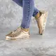 Женские стильные кроссовки Fashion Freddy 1011 37 размер 22,5 см Золотистый