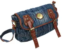 Женская сумка через плечо Fashion jeans bag синяя