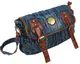 Женская сумка через плечо Fashion jeans bag синяя